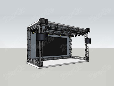 TourGo Outdoor Stage Roof truss, Stage Roof LED TV Lighting Truss , Stage Roof Truss System