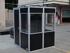 Black full size interpreter booth
