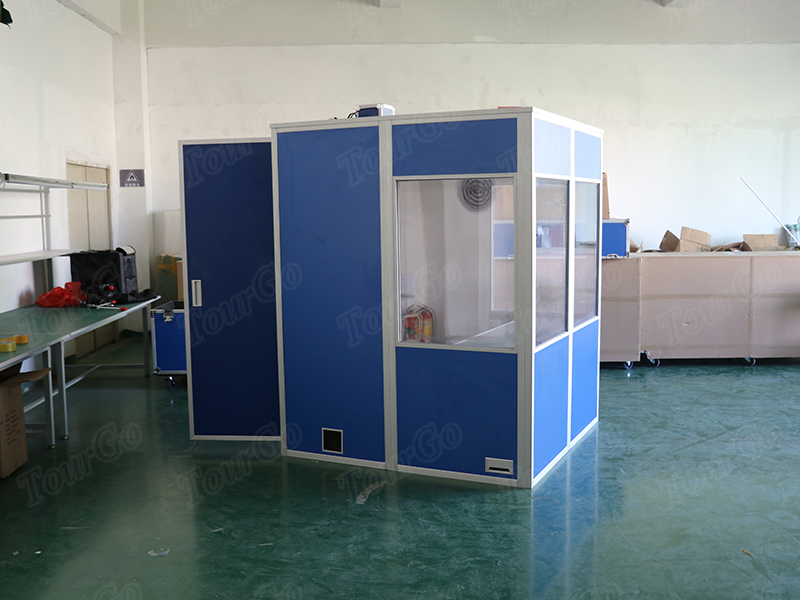 TourGo Light Weight blue Translation Booth for 2 Person Translate