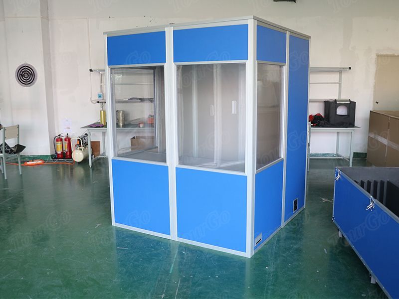 TourGo wholesale two person blue interpreter booth light weight translation booths