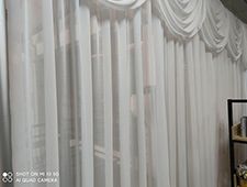 20ftx10ft White Double Layer Polyester Chiffon Backdrop With Rod Pockets