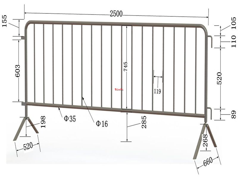 Pedestrian Road Safety Crowd Control Barricade