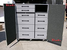 Custom Twin Door Double Wardrobe Trunk Storage Flight Case