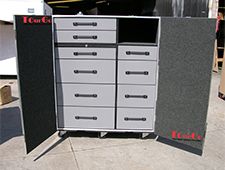 Custom Twin Door Double Wardrobe Trunk Storage Flight Case
