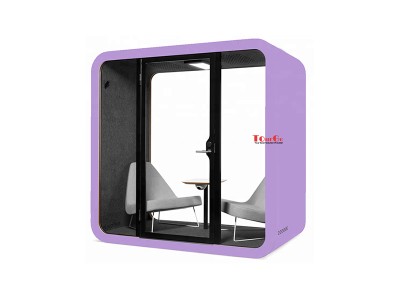 Customized Soundproof Office Phone Booth Pod For Two People