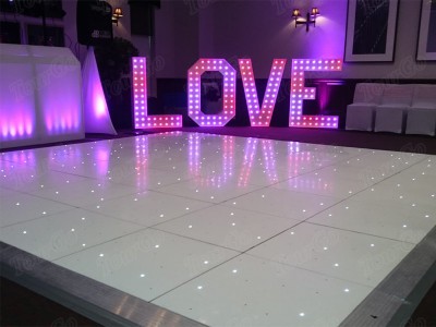 TourGo LED Mobile Stage Floor Platform 24ft by 22ft Starlit White Used Led Dance Floor For Sale