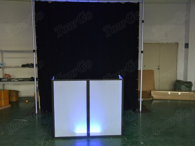 TourGo DJ Facade Equipment Heavy Duty Scrim Portable Folding DJ Booth