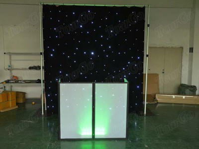 TourGo DJ Event Facade White Scrim Aliminum Frame Booth with Travel Bag