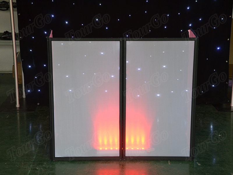 TourGo American DJ Event Facade White Scrim Light Weight Aluminum Frame Booth With Travel Bag