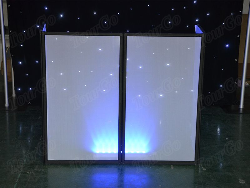 TourGo American DJ Facade Booth White Scrim Light Weight Aluminum Frame With Travel Bag