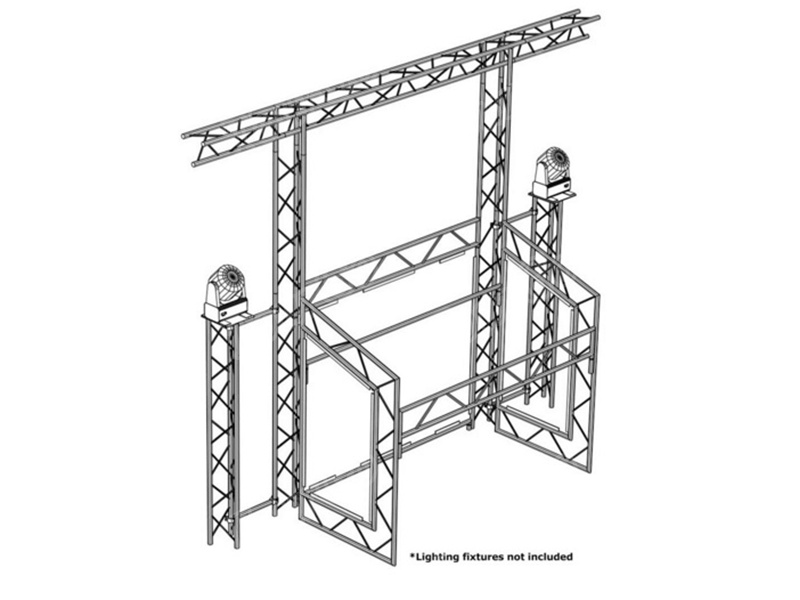 Goalpost Expansion DJ Facade Booth with Podium Attachments