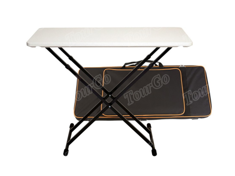 TourGo DJ WTC White Top V2 Table with Carrying Case