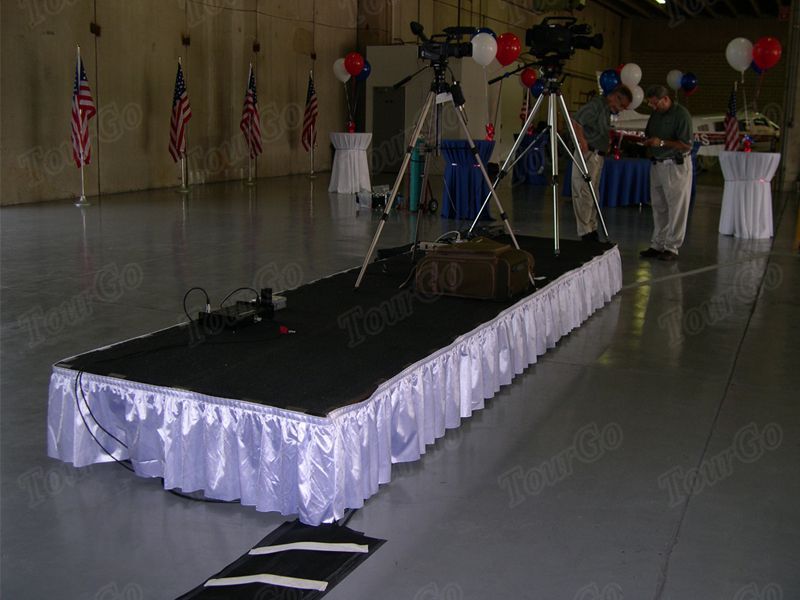 Audio Portable Folding Stage 4ft x 8ft Stage Platform with Skirt