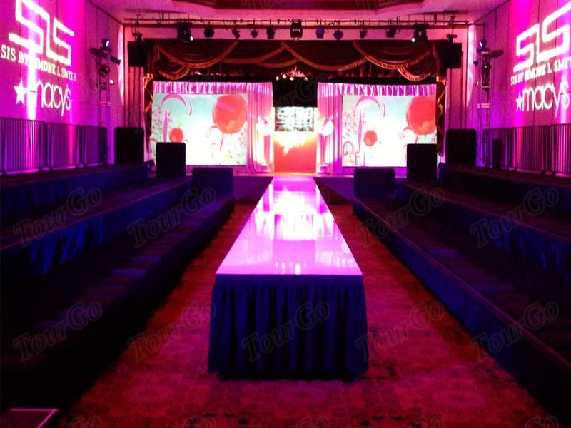 Modular Stage Systems Performance Fashion Show Stage Platform & Riser Used Small Stage Rental