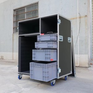 TourGo Microwave Oven Coffee Cart Workstation Flight Case