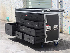 TourGo Customized Portable Style 10 Drawers Trunk Tool Flight Case Utility Transport Road Case