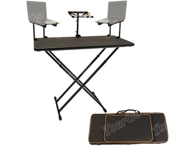 TourGo DJ Table Bundle in Black – Includes DJ Table V2, Laptop Stand & (2) Keyboard Stands