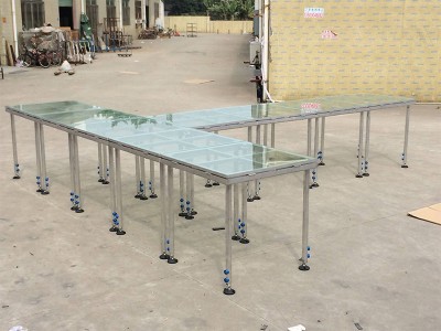 Tourgo TUV Catwalk Acrylic Runway Stage With Aluminum Frame Stage Platform