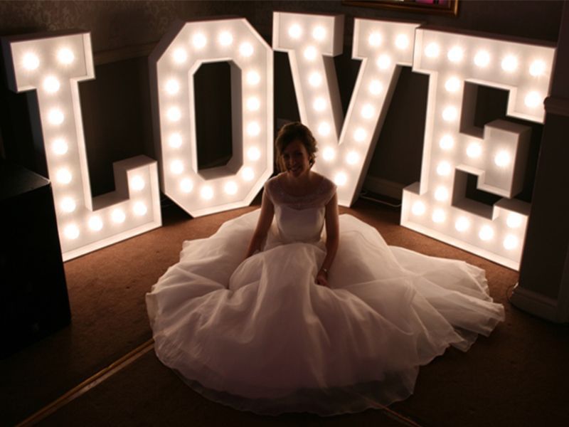 TourGo Metal Love marquee light letters ready to hang great gift for weddings