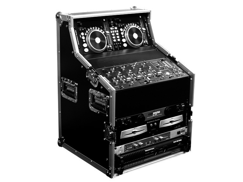 Dual CD Control and 19 inch Mixer DJ Work station Top Rack 4U, Mid 7U, Bottom 6U for Czech Republic