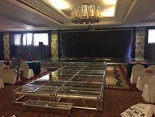 Glass Transparent Stage Platform / Portable Aluminum Event Stage