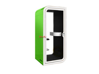 Green Soundproof Public Single Phone Booth