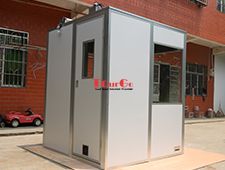 White Interpretation Booth With Led Lights
