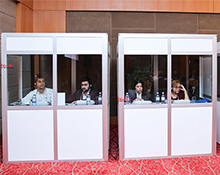 White Interpretation Booth For Simultaneous Conference