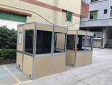 Two flight-case Packed Portable Interpreter Booth System