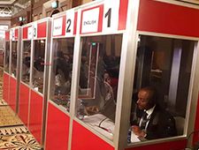 TourGo Interpreter Booth Used For African Land Forces Summit In Addis Ababa, Ethiopia