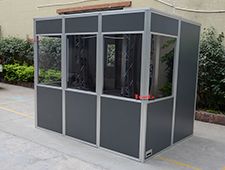 Lightweight Grey Three-person Interpreter Translation Booth Equipment for Conference