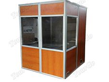 TourGo 2-Person Interpreter Translation Booths in Orange color