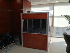 Customize One Person Interpreter Translation Booth For Conference With Wooden Color