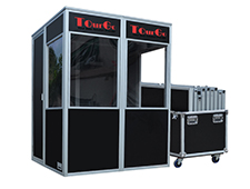 TourGo Black Full Isolation Simultaneous Soundproof Interpretation Booths