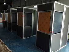 Customize one person interpreter booth with three doors: W900xD1500xH2000mm