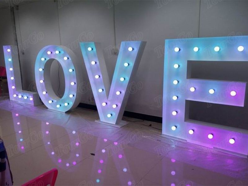 TourGo wedding decoration large giant led light up love letters for indoor or outdoor use