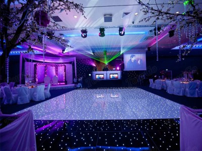 TourGo 2017 new product 18ft * 18ft waterproof portable led twinkling white dance floor for wedding decoration