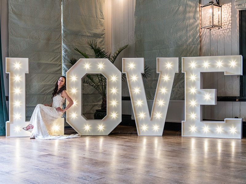 TourGo LED dance floor LOVE alphabet letters light sign used lighted