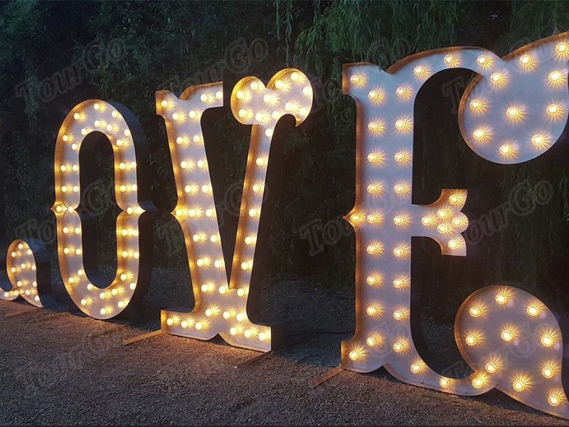 TourGo LED light up LOVE wedding and events letters