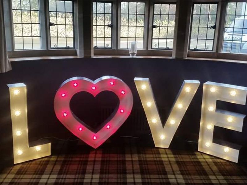 TourGo 4ft huge marquee lighted metal signs letters with led lights