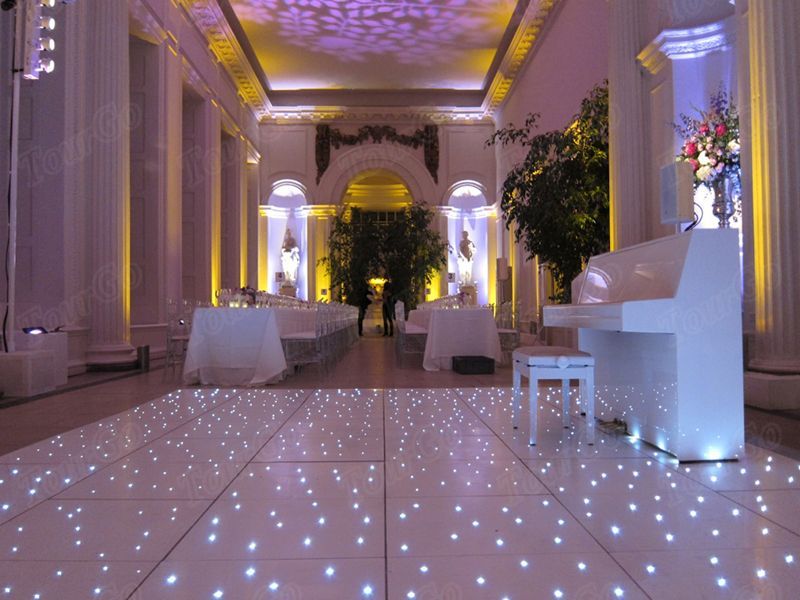 TourGo cheap price 22ft by 22ft starlit portable wedding LED white dance floor