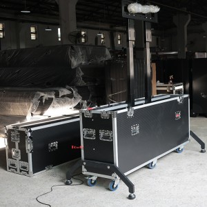 TourGo 75-inch Motorized TV Flight Case with Aluminum Shockproof Frame and Integrated Electric Lift