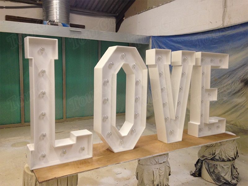 TourGo large love LED light up letters background prop letters for wedding events decoration