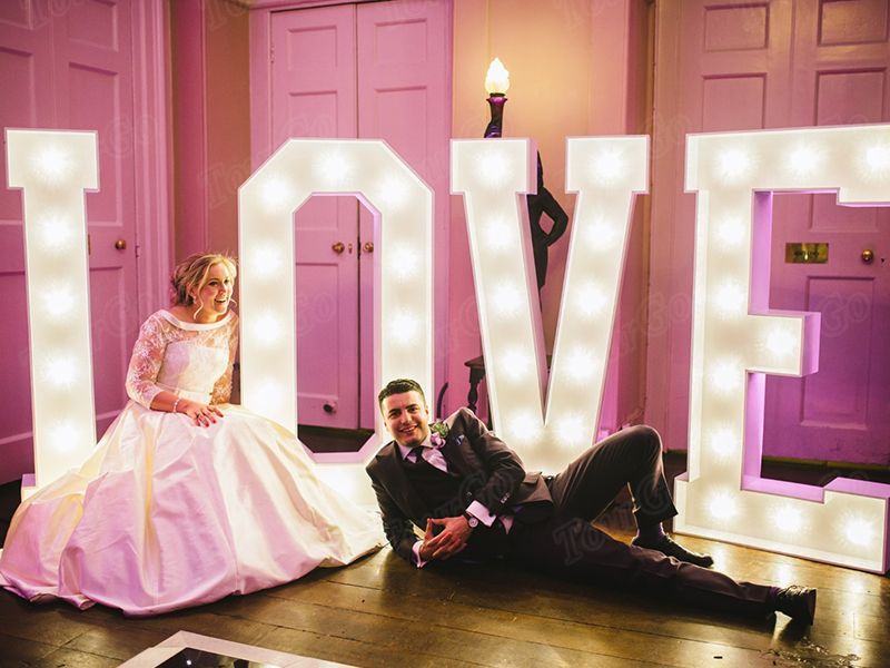 TourGo outdoor wedding love letters marquee metal light up signs for sale