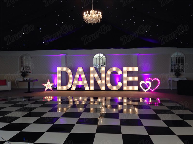 TourGo 4ft Free standing rusty metal lights letters for wedding decoration led love letters