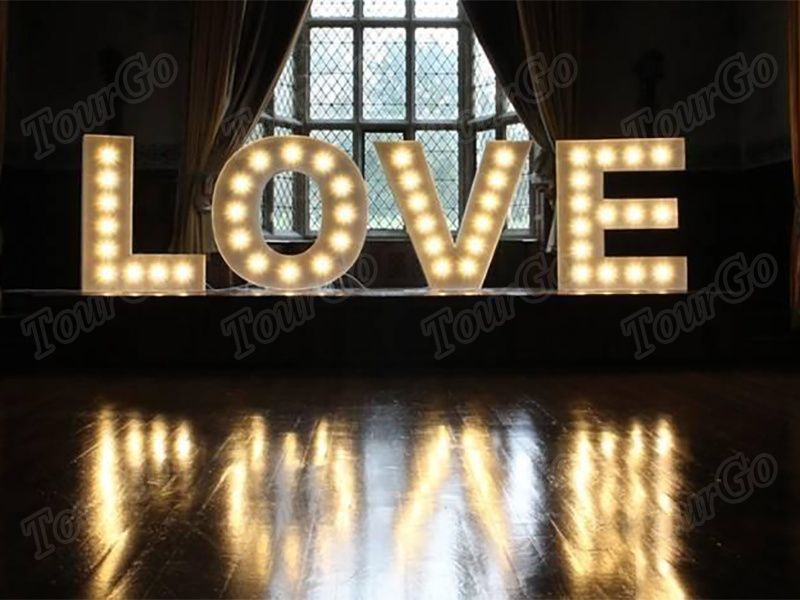 TourGo Giant LOVE Light up Sign in Large Light up Letters