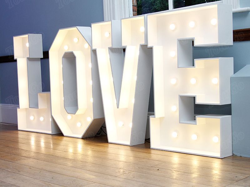 TourGo giant waterproof diy led neon love light up letters for wedding party decoration