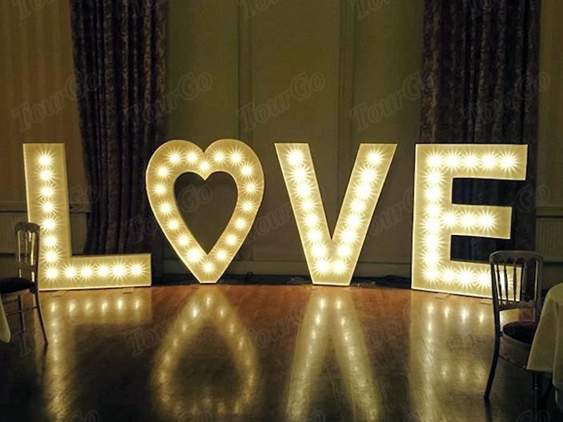 TourGo Giant Led Marquee Letters Sign Wedding Metal Love Letters Light For Sale