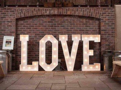 TourGo 3ft Large marquee love light bulb letters for wedding