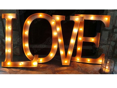 TourGo LED light LOVE letters alphabet used lighted sign